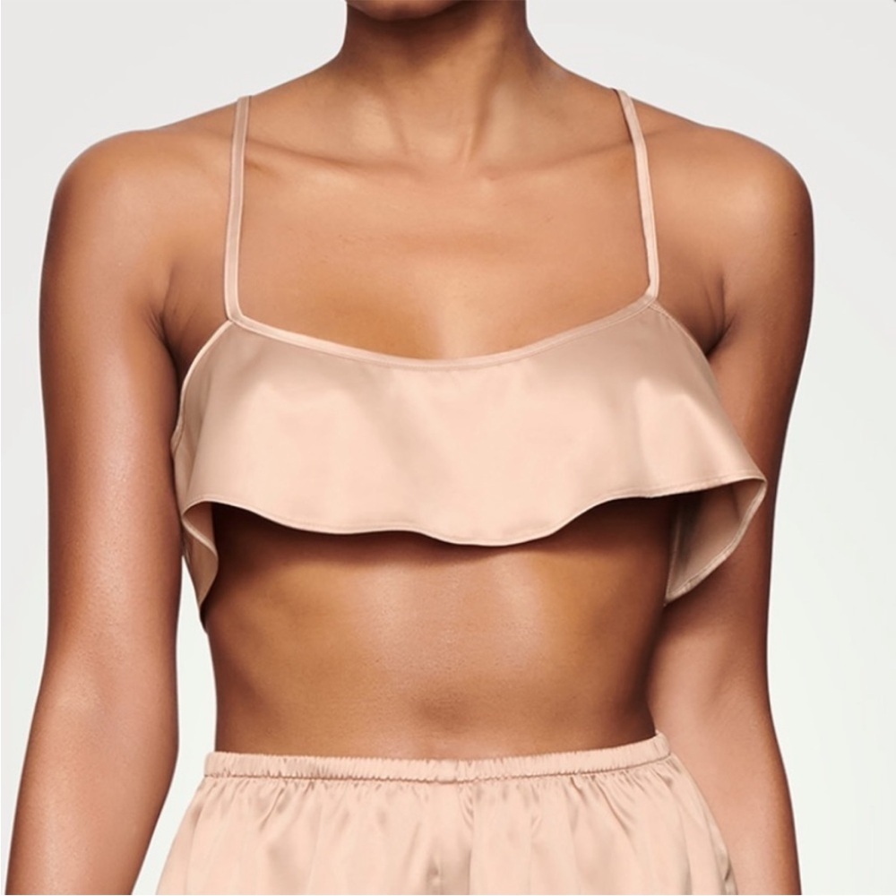 SKIMS Tan Woven Shine Cami. Size Small. New Without Tags.